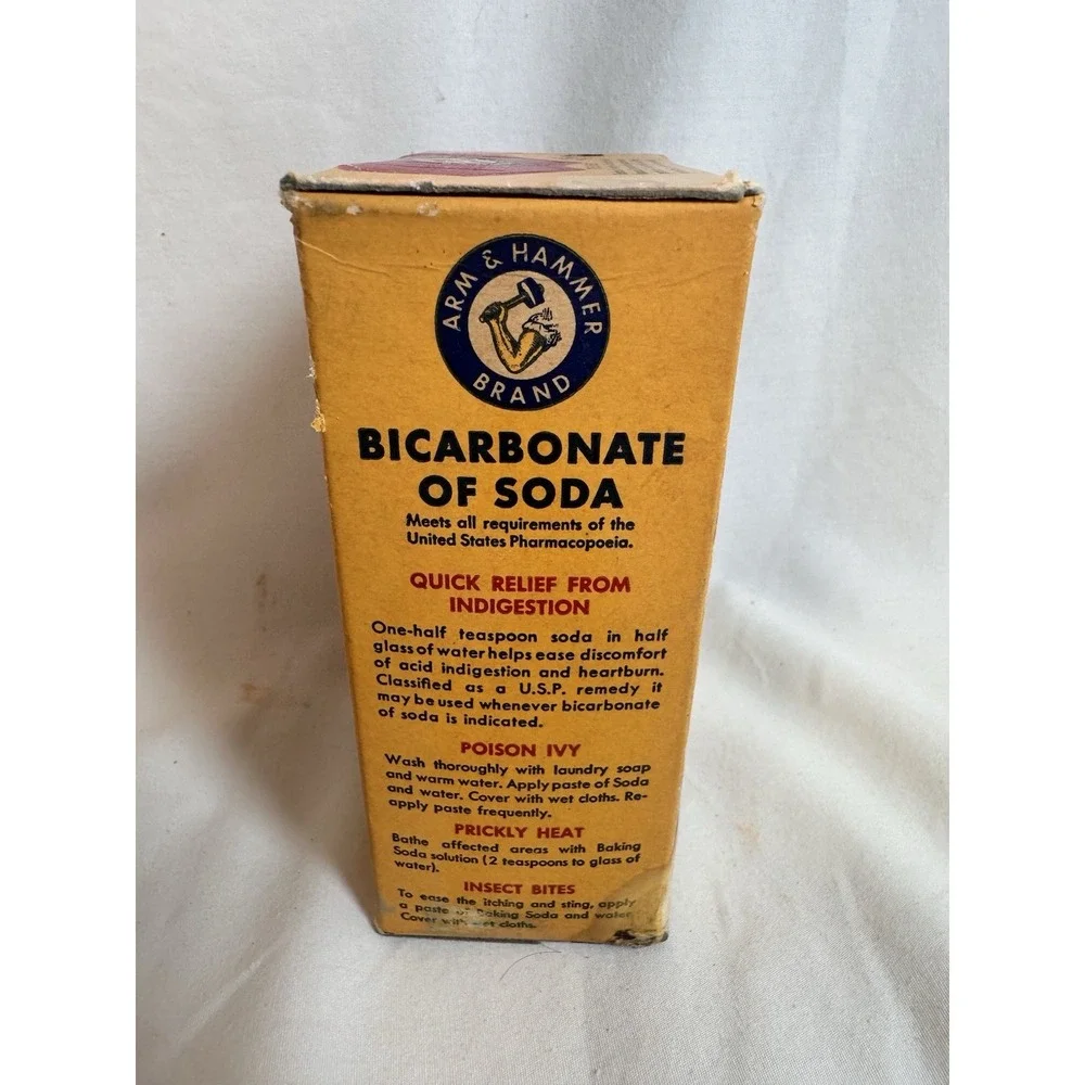 Vintage Arm & Hammer Church & Co Baking Soda Box 1 lb‎ 1950s Advertising